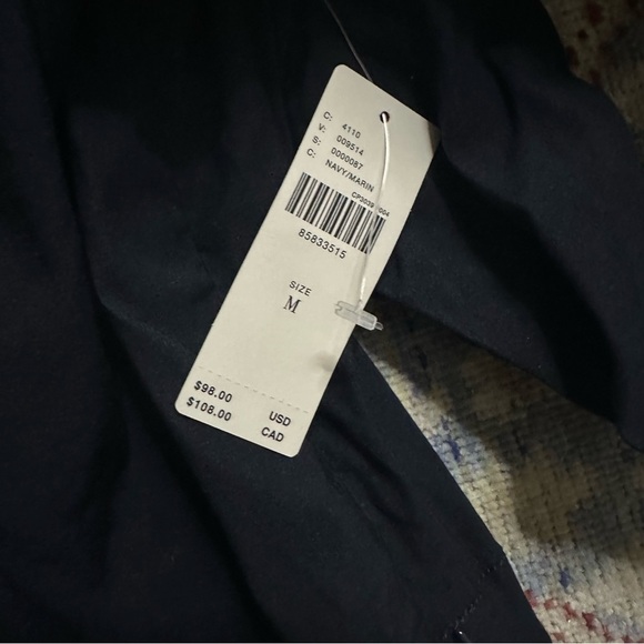 NWT Anthro Maeve The Wynne Square-Neck Navy Blouse - Size Medium - Picture 6 of 8